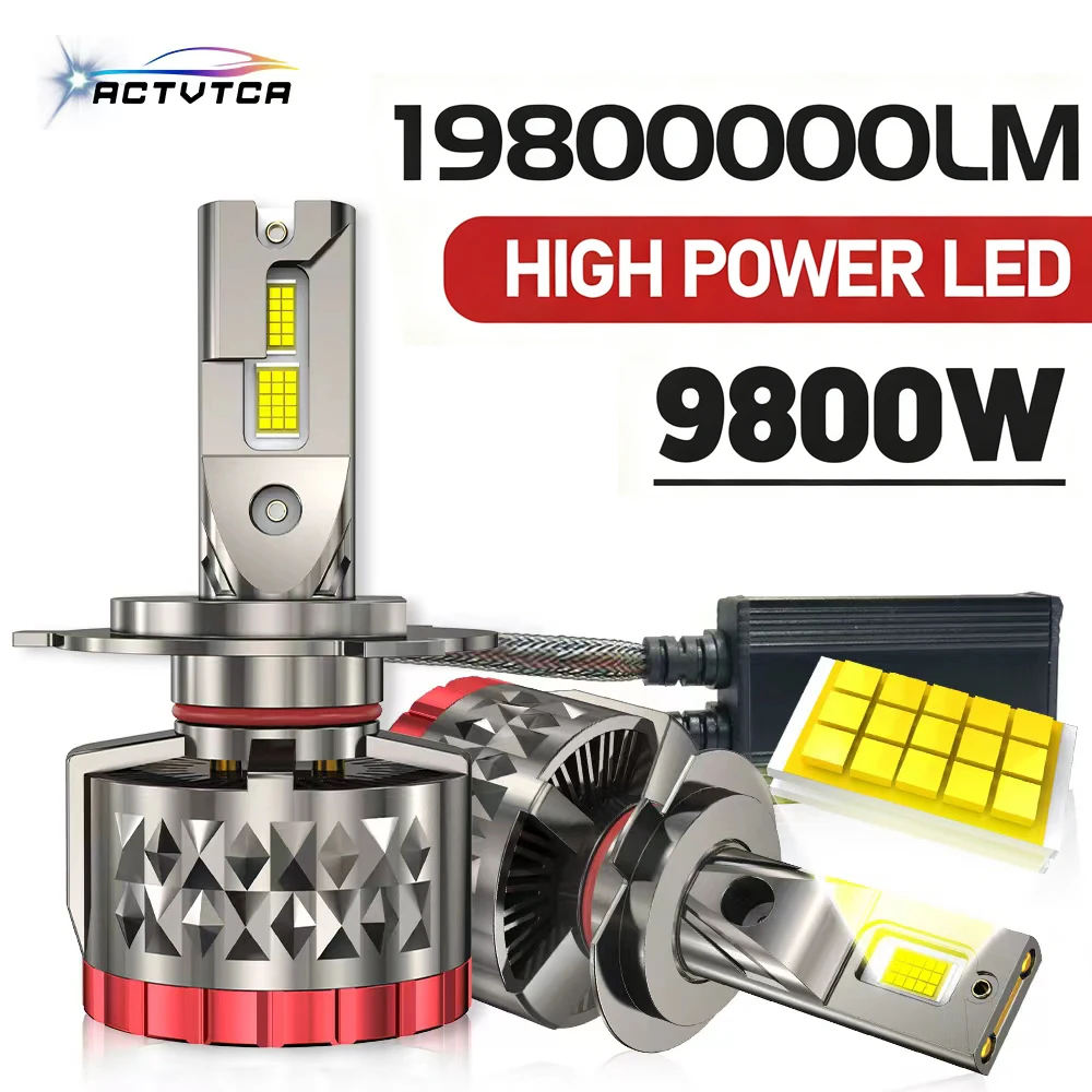 ACTVTCA 9800W 19800000LM H7 H4 H11 LED Headlight High Power Canbus 9005 HB3 9006 HB4 9012 Turbo Lamp 6000K Car Light 12V 24V
ACTVTCA 9800W 19800000LM H7 H4 H11 LED Headlight High Power Canbus 9005 HB3 9006 HB4 9012 Turbo Lamp 6000K Car Light 12V 24V
