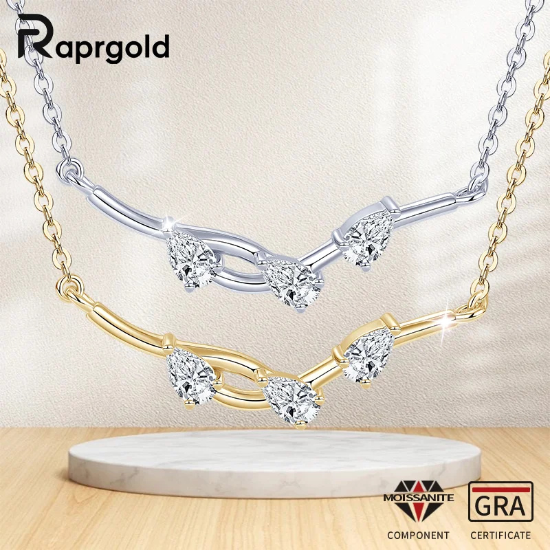 RAPRGOLD Pear Cut Moissanite Tree Branch Pendant Necklace for Women S925 Sterling Silver Chains Wedding Neck Fine Jewelry Gifts
RAPRGOLD Pear Cut Moissanite Tree Branch Pendant Necklace for Women S925 Sterling Silver Chains Wedding Neck Fine Jewelry Gifts