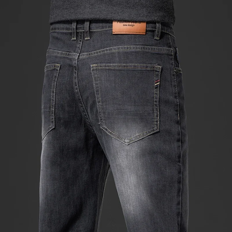 2026 Новые мужские джинсы, тонкие прямые эластичные хлопковые классические джинсовые брюки, брендовые осенние повседневные брюки, темно-синие дымчато-серые
2026 Новые мужские джинсы, тонкие прямые эластичные хлопковые классические джинсовые брюки, брендовые осенние повседневные брюки, темно-синие дымчато-серые