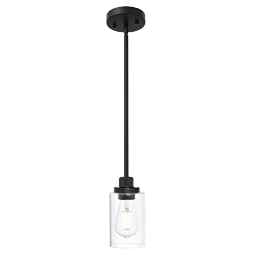 Industrial Pendant Light Fixtures Kitchen Hanging Lighting with Clear Glass Cylinder Shade for Farmhouse Dining Room Coffee Bar
Industrial Pendant Light Fixtures Kitchen Hanging Lighting with Clear Glass Cylinder Shade for Farmhouse Dining Room Coffee Bar