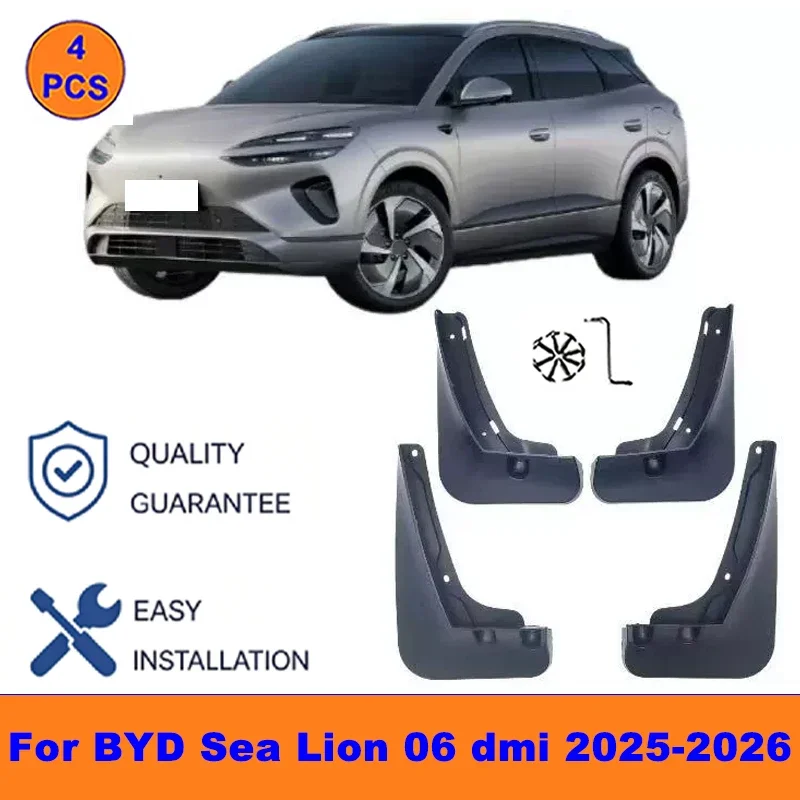 4Pcs Mud Flaps For BYD Sea Lion 06 dmi 2025-2026 - Splash Guards Front&Rear Wheel Fender Mudguards Car Exterior Protection Parts
4Pcs Mud Flaps For BYD Sea Lion 06 dmi 2025-2026 - Splash Guards Front&Rear Wheel Fender Mudguards Car Exterior Protection Parts