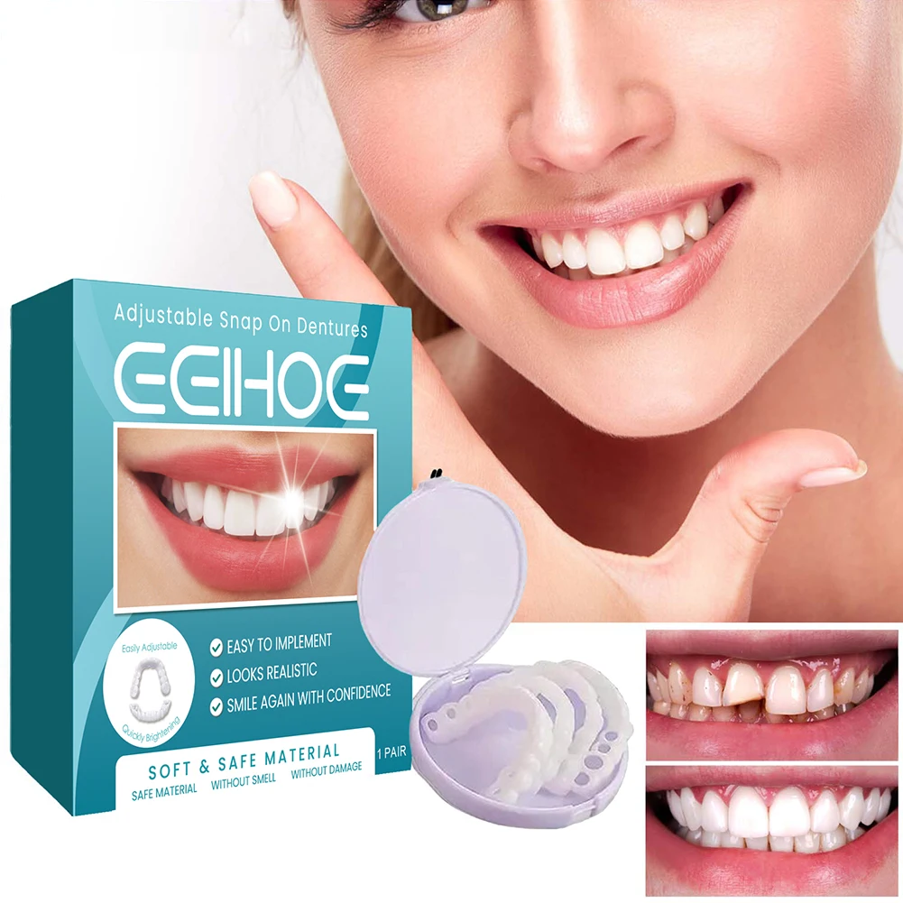 Adjustable Dentures Teeth Temporary Whiten Braces Portable Veneers Restoration Dentures Imitation Tooth Cover for Teeth Beauty
Adjustable Dentures Teeth Temporary Whiten Braces Portable Veneers Restoration Dentures Imitation Tooth Cover for Teeth Beauty
