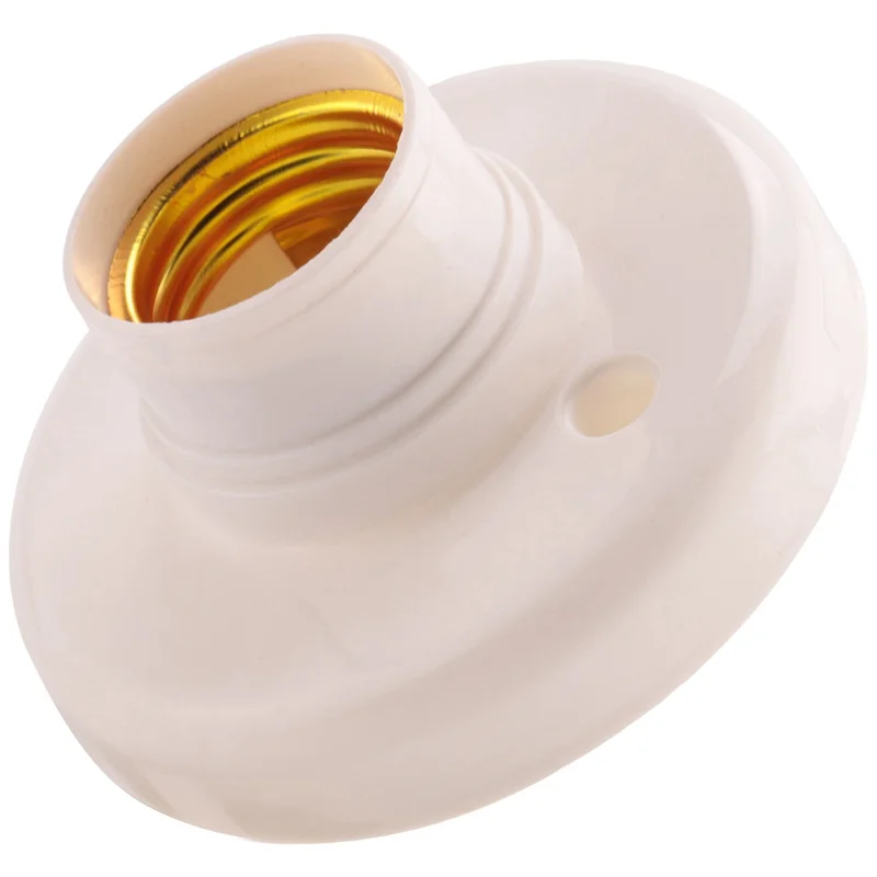 A36T-5X E27 Round Plastic Base Screw Light Bulb Lamp Socket Holder White
A36T-5X E27 Round Plastic Base Screw Light Bulb Lamp Socket Holder White