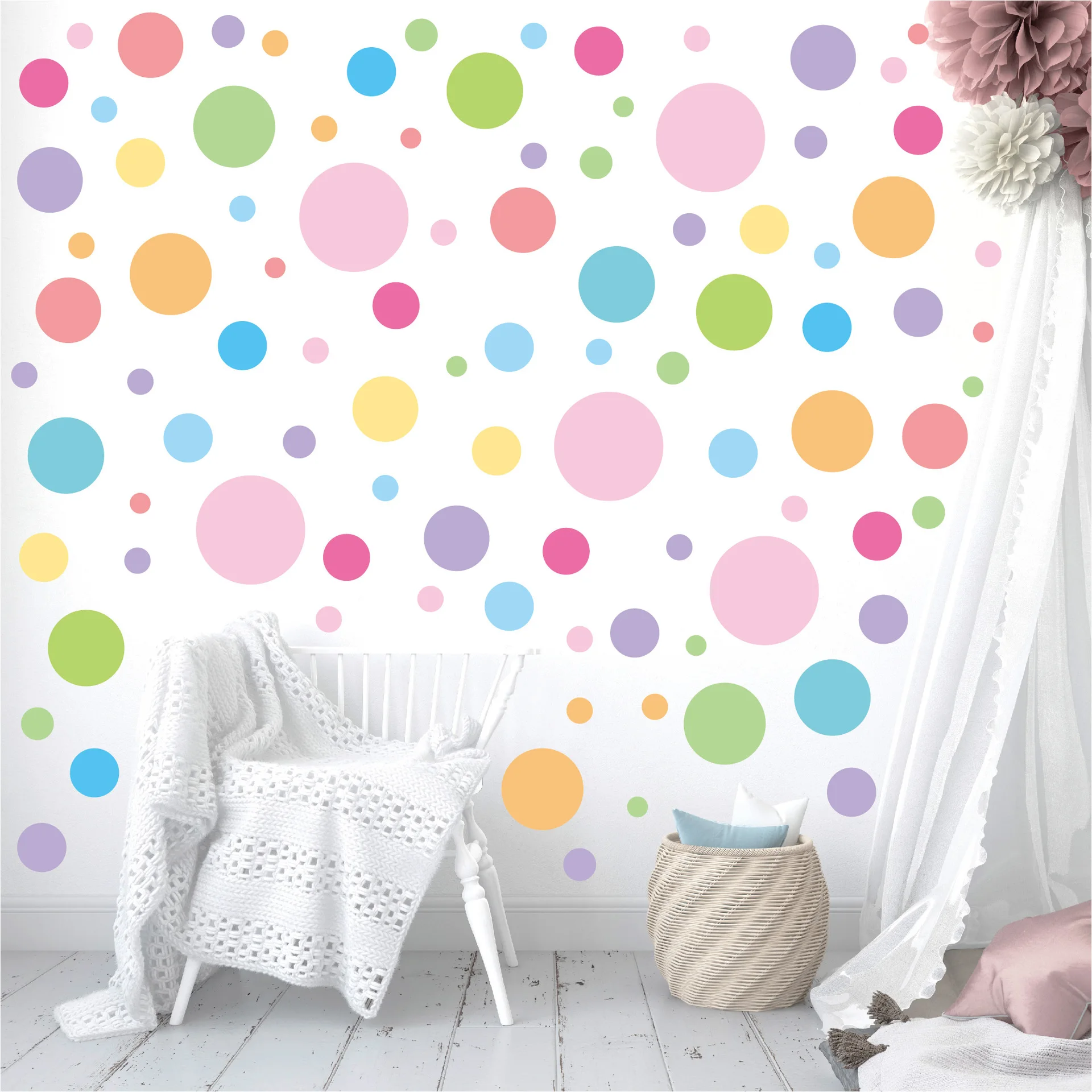 Colorful Dot Wall Stickers, Minimalist Self-Adhesive DIY Decals for Nursery Kids Room Bedroom Decor
Colorful Dot Wall Stickers, Minimalist Self-Adhesive DIY Decals for Nursery Kids Room Bedroom Decor