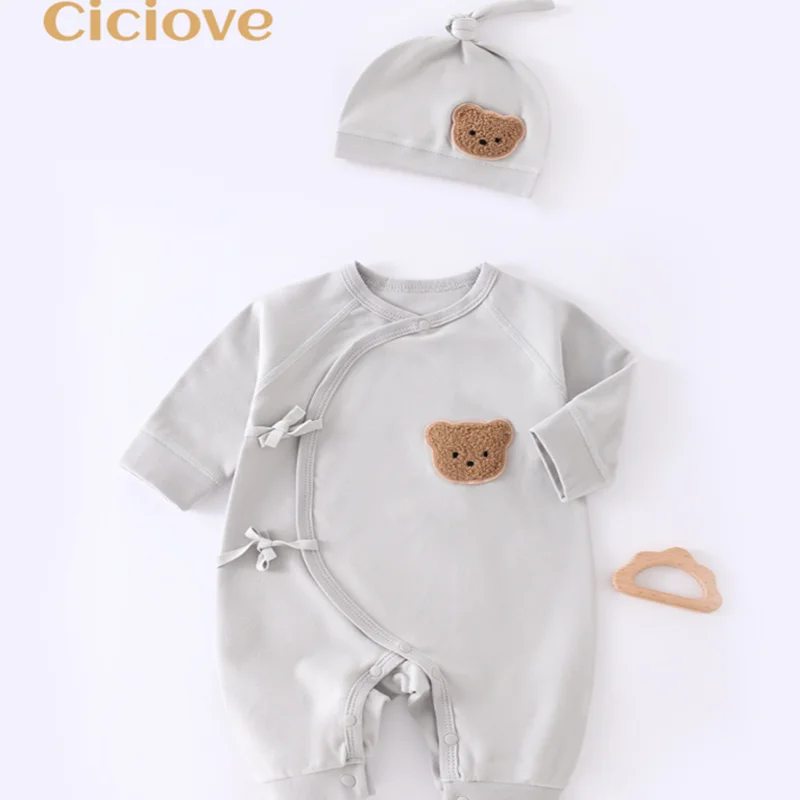 2PCS Set Baby Romper with Hat Spring Autumn Cute Infant Newborn Baby Romper Cartoon Bear Polyester Jumpsuit
2PCS Set Baby Romper with Hat Spring Autumn Cute Infant Newborn Baby Romper Cartoon Bear Polyester Jumpsuit
