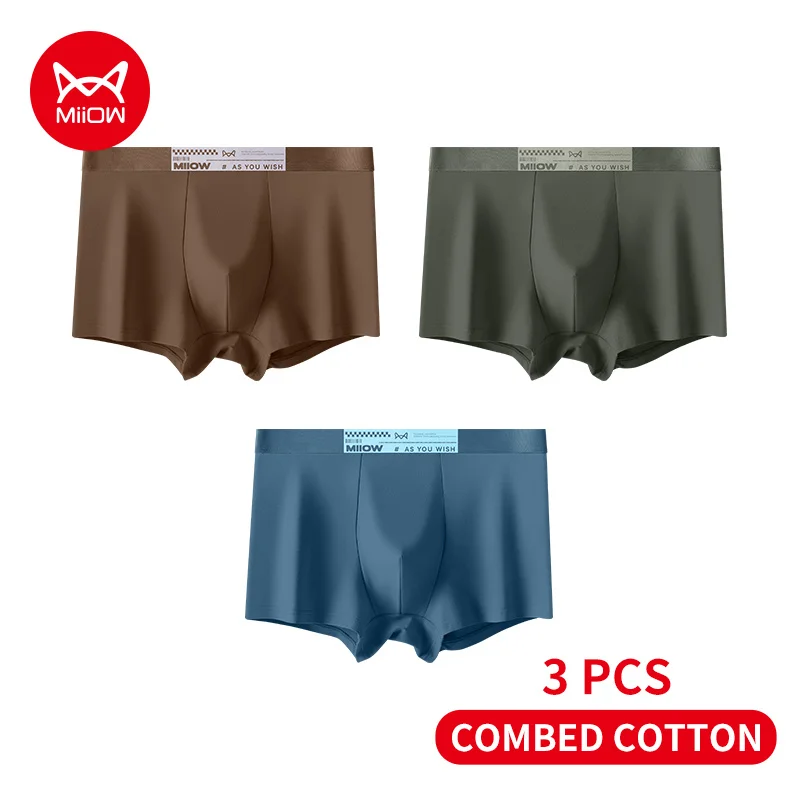 MiiOW, комплект хлопкового мужского нижнего белья из 3 предметов, антибактериальные мужские трусы, осенне-зимние мужские плавки, мягкие дышащие мужские боксеры, трусы
MiiOW, комплект хлопкового мужского нижнего белья из 3 предметов, антибактериальные мужские трусы, осенне-зимние мужские плавки, мягкие дышащие мужские боксеры, трусы