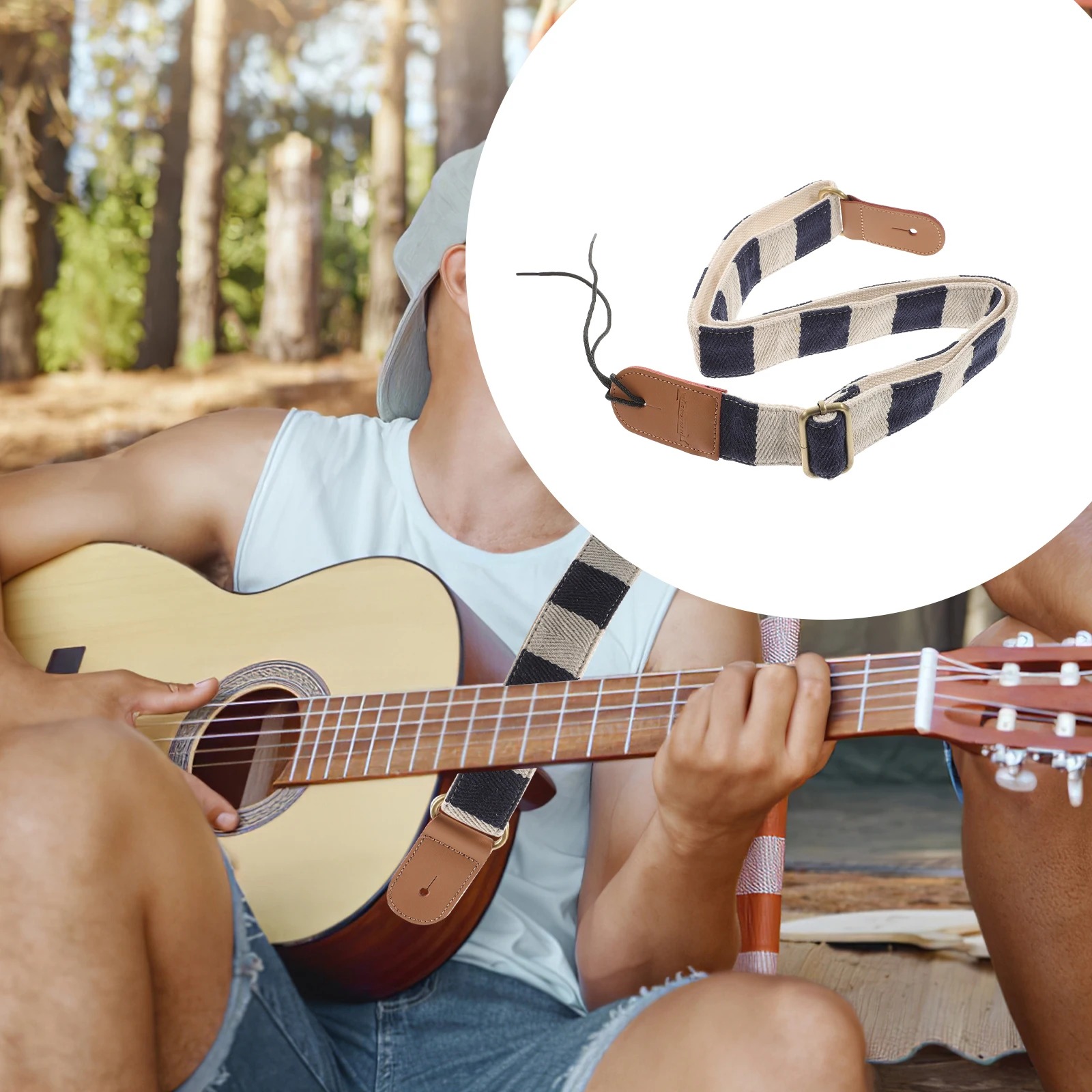Adjustable Cotton Cloth Guitar Strap Ukulele Belt Stripe Style Durable Anti-Wear Bohemian Design Folk Electric Bass Guitar
Adjustable Cotton Cloth Guitar Strap Ukulele Belt Stripe Style Durable Anti-Wear Bohemian Design Folk Electric Bass Guitar