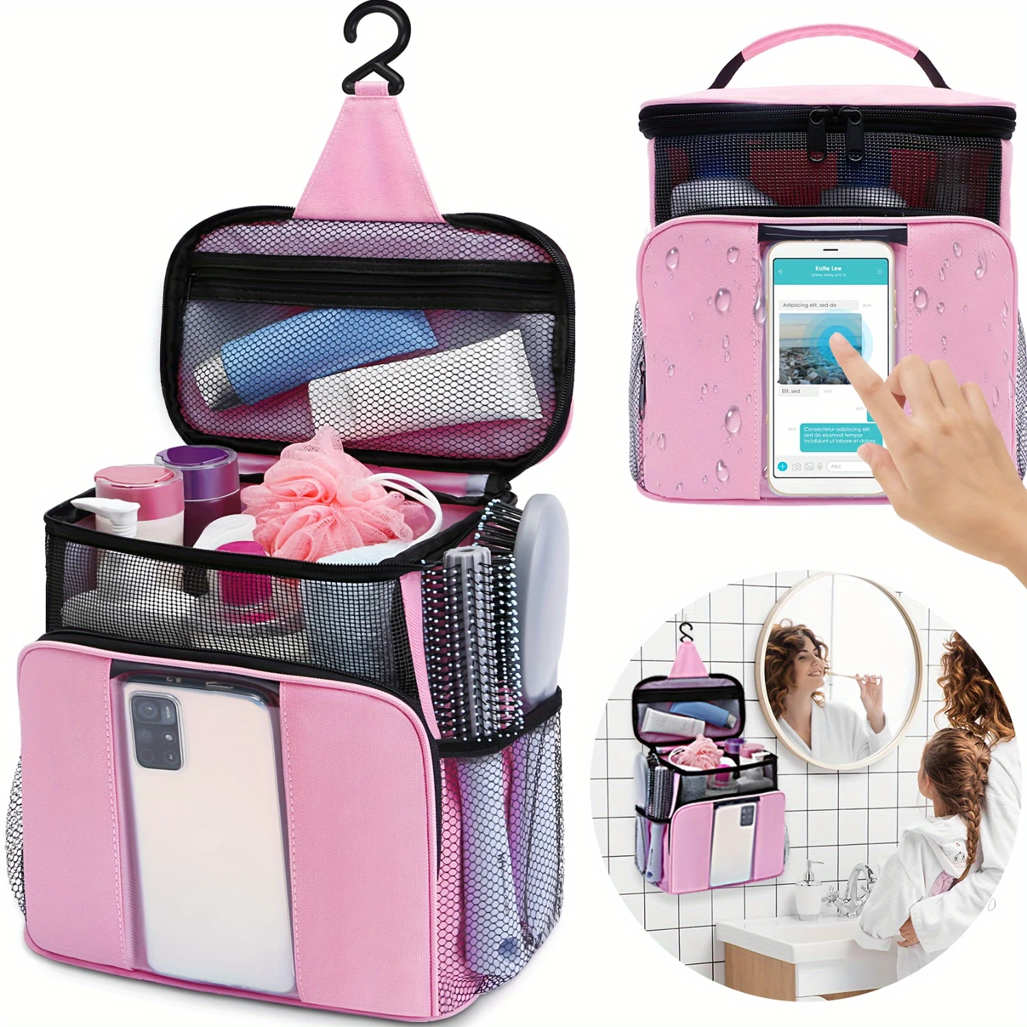 Large Capacity Waterproof Portable Shower Bag - Spacious Travel Toiletry Organizer - for Beach, Camping Adventures
Large Capacity Waterproof Portable Shower Bag - Spacious Travel Toiletry Organizer - for Beach, Camping Adventures