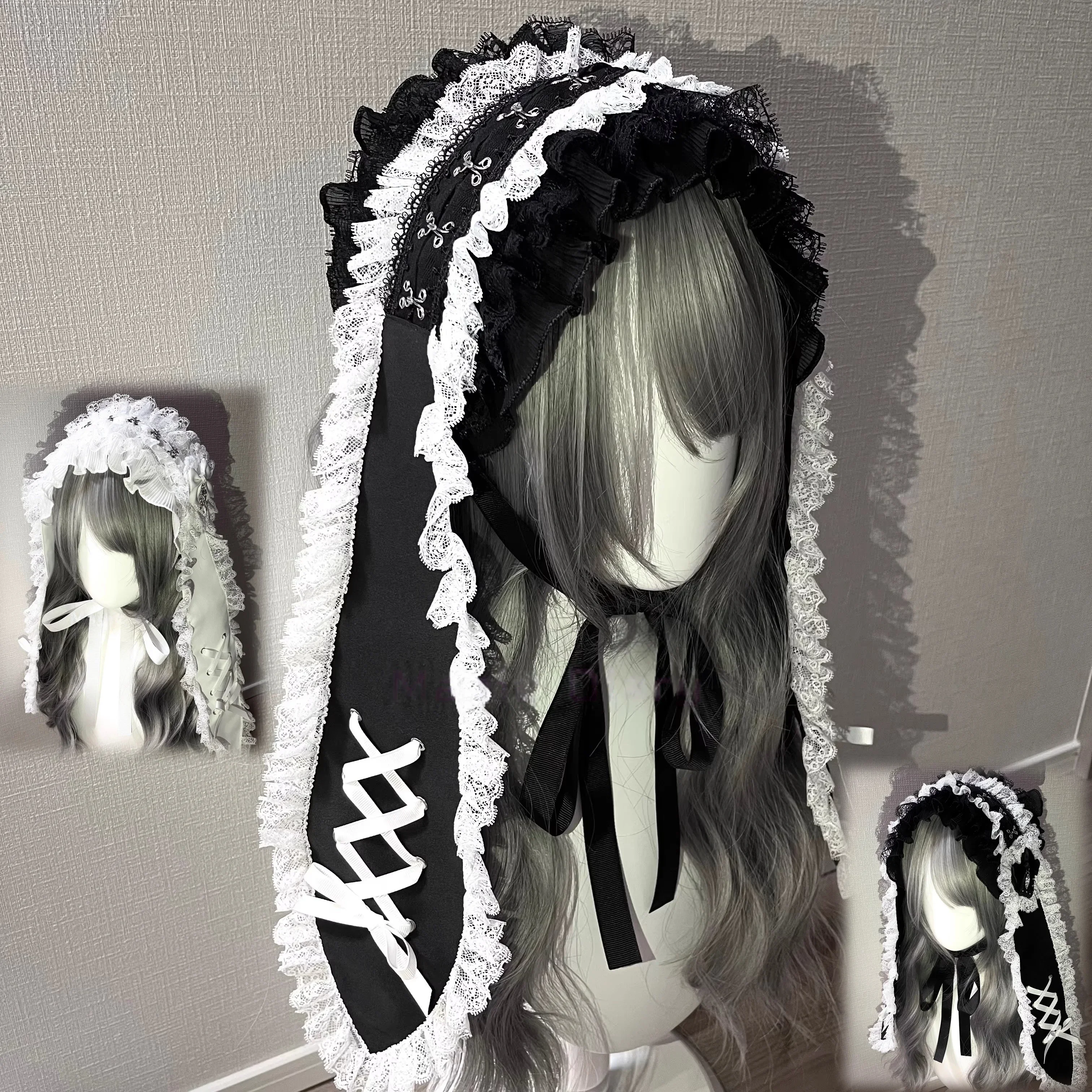 Handmade Long Eared Rabbit Doll Headband Gothic Dark Glamorous Y2K Headdress Lolita Harajuku Lace Crossed Strap Hair Accessory
Handmade Long Eared Rabbit Doll Headband Gothic Dark Glamorous Y2K Headdress Lolita Harajuku Lace Crossed Strap Hair Accessory