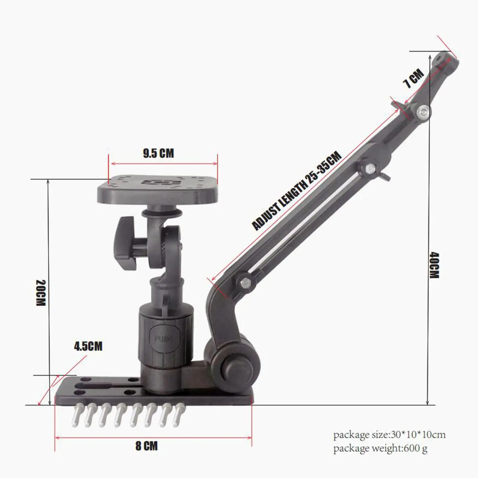 Marine Electronic Fish Finder Mounting Bracket 1.5 Inch Ball Transducer Mount for Boat Kayak Universal Adapter Arm
Marine Electronic Fish Finder Mounting Bracket 1.5 Inch Ball Transducer Mount for Boat Kayak Universal Adapter Arm