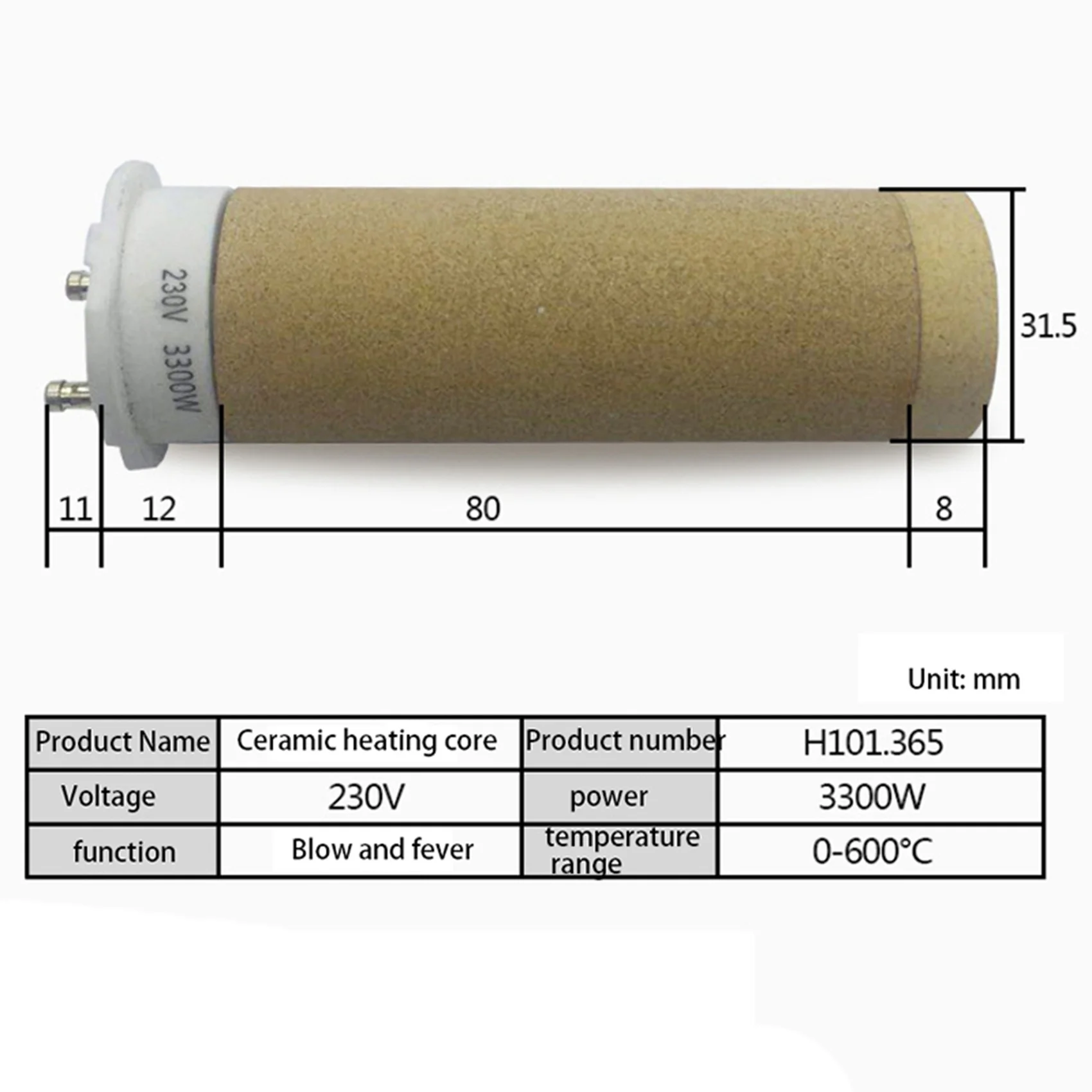 B03C-2Pcs Heating Core/Heating Elements For 101.365 230V 3300W/Hot Air Heater LE3000/ TYP3000
B03C-2Pcs Heating Core/Heating Elements For 101.365 230V 3300W/Hot Air Heater LE3000/ TYP3000