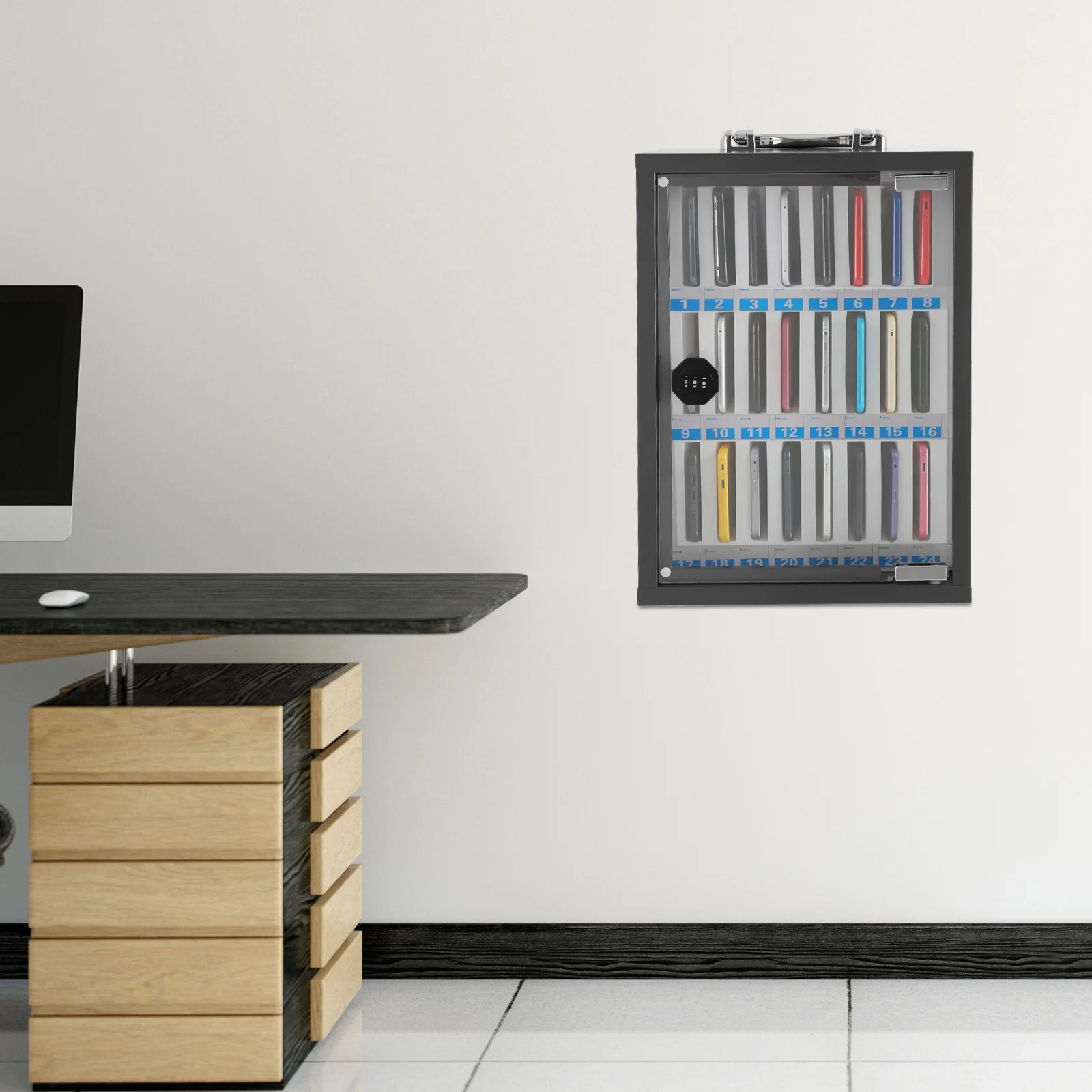 Wood Indoor Cell Phones Storage Cabinet 15.75*11.02*4.72in Storage Cabinet with Recessed Handle
Wood Indoor Cell Phones Storage Cabinet 15.75*11.02*4.72in Storage Cabinet with Recessed Handle