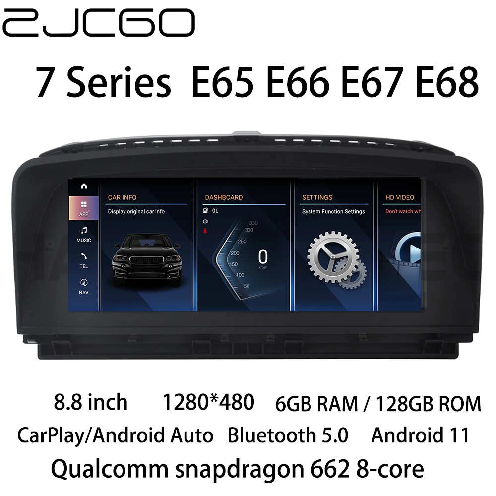 ZJCGO Автомобильный мультимедийный плеер стерео GPS радио навигация NAVI 8,8 Android 11 CCC CIC для BMW 7 серии E65 E66 E67 E68 2001 ~ 2008
ZJCGO Автомобильный мультимедийный плеер стерео GPS радио навигация NAVI 8,8 Android 11 CCC CIC для BMW 7 серии E65 E66 E67 E68 2001 ~ 2008