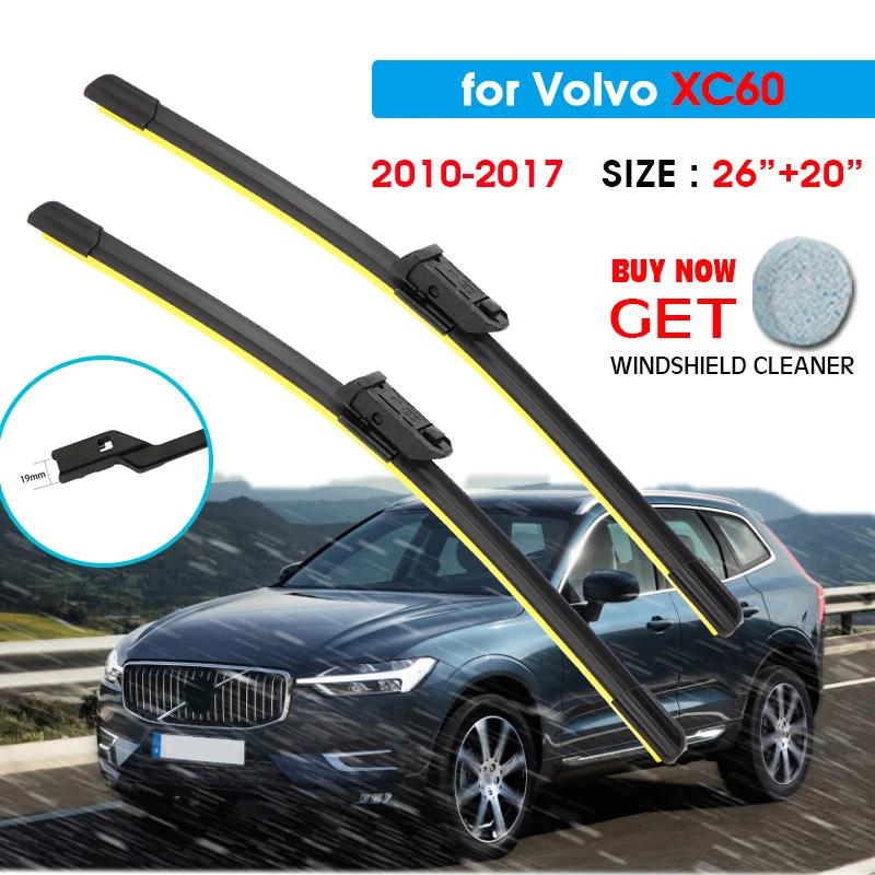 Car Silicone Wiper Blade For Volvo XC60 26"+20" 2010-2017 Auto Windscreen Windshield Wiper Blades Window Wash Push Button Arm
Car Silicone Wiper Blade For Volvo XC60 26"+20" 2010-2017 Auto Windscreen Windshield Wiper Blades Window Wash Push Button Arm