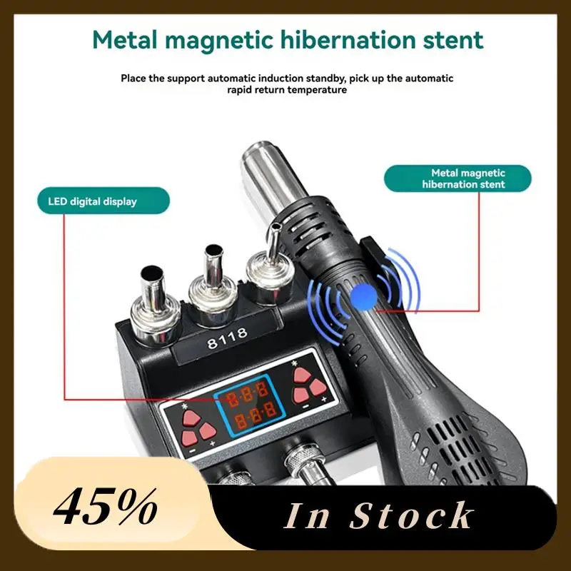 The New 8118 SMD Rework Soldering Station 2-In-1 Hot Air & Soldering Iron For BGA PCB IC Repair, Advanced Welding Tool
The New 8118 SMD Rework Soldering Station 2-In-1 Hot Air & Soldering Iron For BGA PCB IC Repair, Advanced Welding Tool