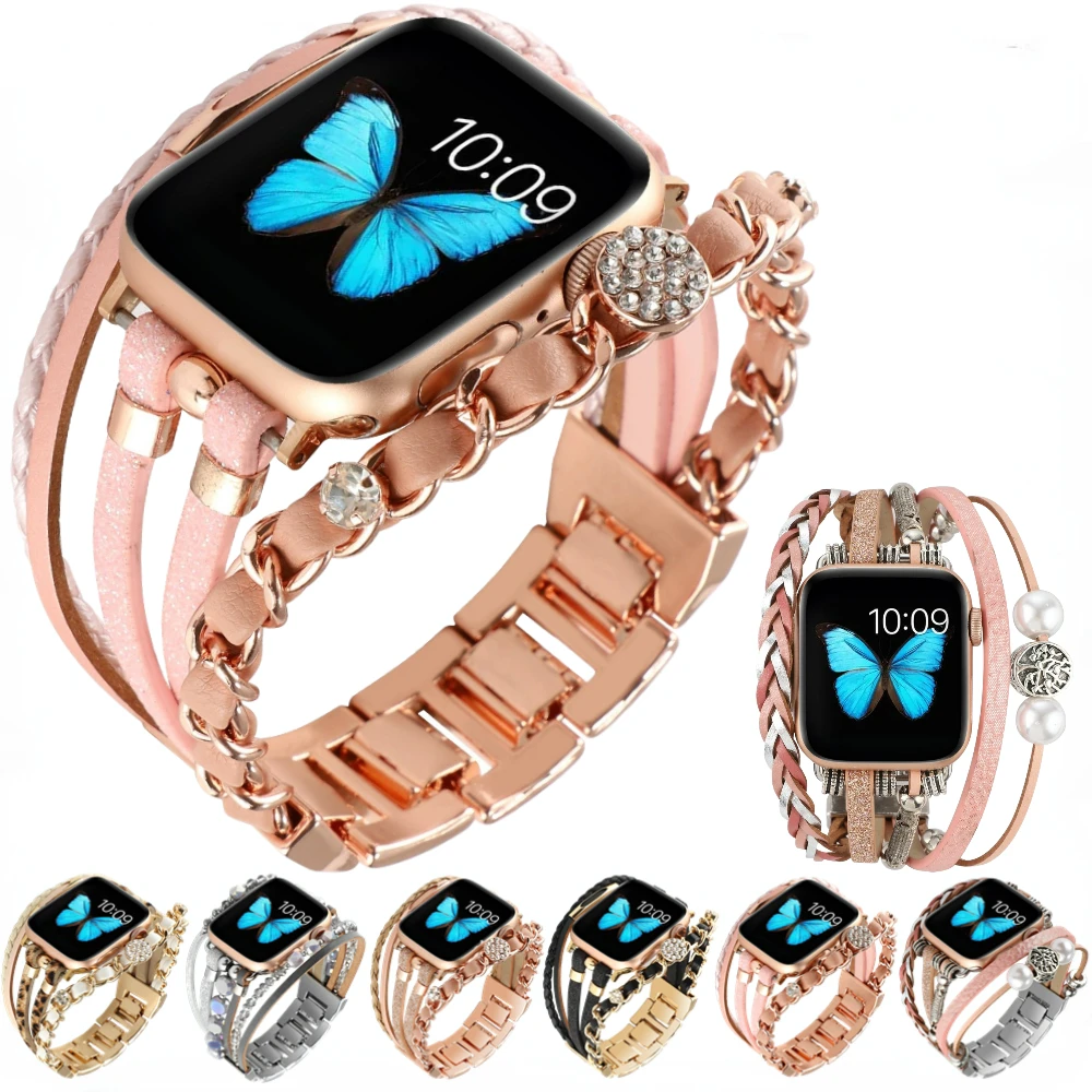 Кожаный ремешок для Apple Watch Band 44 мм 40 мм 45 мм 41 мм 42 мм 38 мм 49 мм, металлический ювелирный браслет iWatch Series Ultra 9 8 7 6 5 3 SE
Кожаный ремешок для Apple Watch Band 44 мм 40 мм 45 мм 41 мм 42 мм 38 мм 49 мм, металлический ювелирный браслет iWatch Series Ultra 9 8 7 6 5 3 SE