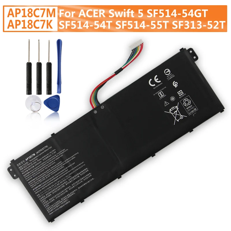 Сменный аккумулятор AP18C7M AP18C7K для ACER Swift 5 SF514-54GT SF514-54T SF514-55T SF313-52T SF514-55T-70LG SF313-52G 3634 мАч
Сменный аккумулятор AP18C7M AP18C7K для ACER Swift 5 SF514-54GT SF514-54T SF514-55T SF313-52T SF514-55T-70LG SF313-52G 3634 мАч