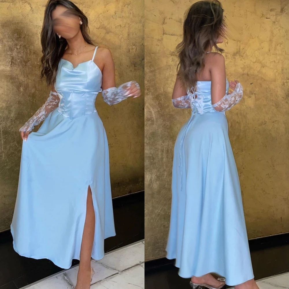 Jiayigong Retro Elegant Spaghetti A-line Draped Satin Formal Occasion Gown vestidos para mujer elegantes y bonitos 롱원피스
Jiayigong Retro Elegant Spaghetti A-line Draped Satin Formal Occasion Gown vestidos para mujer elegantes y bonitos 롱원피스