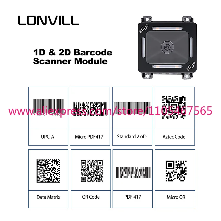 LONVILL fixed installation 2d barcode mobile payment embedded QR code scanner module
LONVILL fixed installation 2d barcode mobile payment embedded QR code scanner module