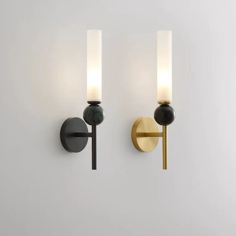 Nordic Copper Wall Lamp with Marble Accent Black Gold Finish LED Home Decor Living Bedroom Dining Room Foyer Lighting Fixture
Nordic Copper Wall Lamp with Marble Accent Black Gold Finish LED Home Decor Living Bedroom Dining Room Foyer Lighting Fixture
