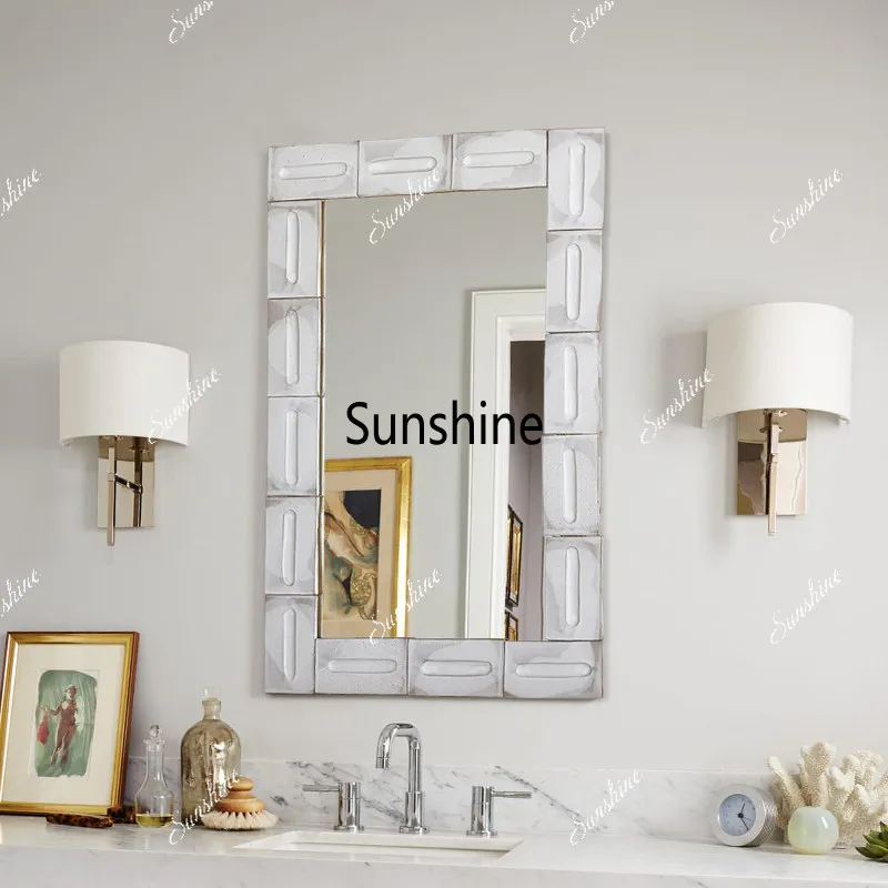 French square wall mounted full-length mirror living room dressing mirror cloakroom fitting mirror
French square wall mounted full-length mirror living room dressing mirror cloakroom fitting mirror