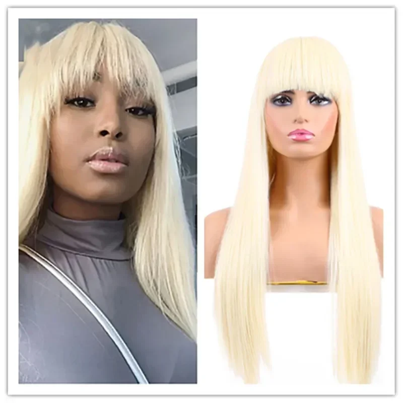 Long Synthetic Straight Wig With Bangs Black Blonde Pink Heat Resistant Hair Wigs For Women Cosplay
Long Synthetic Straight Wig With Bangs Black Blonde Pink Heat Resistant Hair Wigs For Women Cosplay