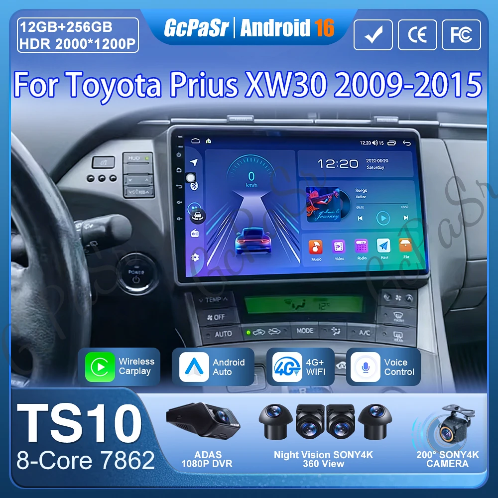 Car Radio Carplay For Toyota Prius XW30 2009-2015 Navigation GPS Android 15 Android Auto Android 15 2K Stereo 4G Video No 2din
Car Radio Carplay For Toyota Prius XW30 2009-2015 Navigation GPS Android 15 Android Auto Android 15 2K Stereo 4G Video No 2din