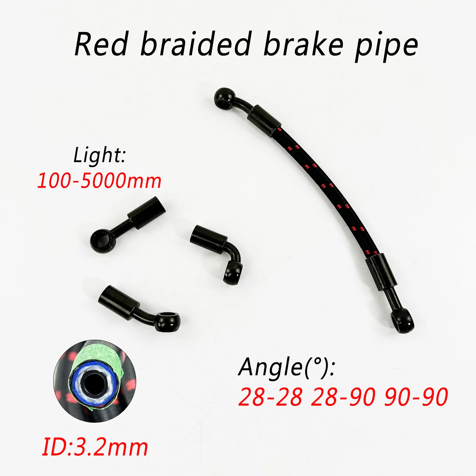 300-5000 мм применяется для электрического/мотоцикла, универсальный комплект тормозных шлангов для мотоцикла 90 ° /28 ° Синий плетеный тормозной шланг из нержавеющей стали
300-5000 мм применяется для электрического/мотоцикла, универсальный комплект тормозных шлангов для мотоцикла 90 ° /28 ° Синий плетеный тормозной шланг из нержавеющей стали