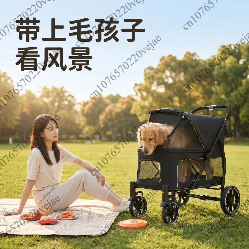 large pet car, foldable pet car, cat and dog pet car, all year roundneutral dog walking handy gadget
large pet car, foldable pet car, cat and dog pet car, all year roundneutral dog walking handy gadget