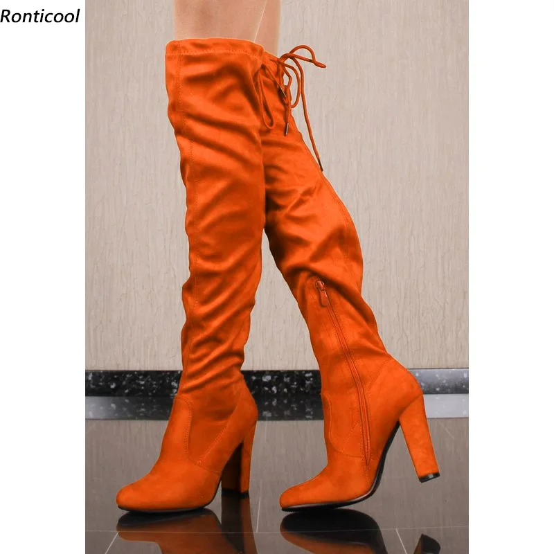 Ronticool New Women Spring Over The Knee Boots Suede Chunky Heels Round Toe Beautiful 10 Colors Party Shoes Women Us Size 5-20
Ronticool New Women Spring Over The Knee Boots Suede Chunky Heels Round Toe Beautiful 10 Colors Party Shoes Women Us Size 5-20