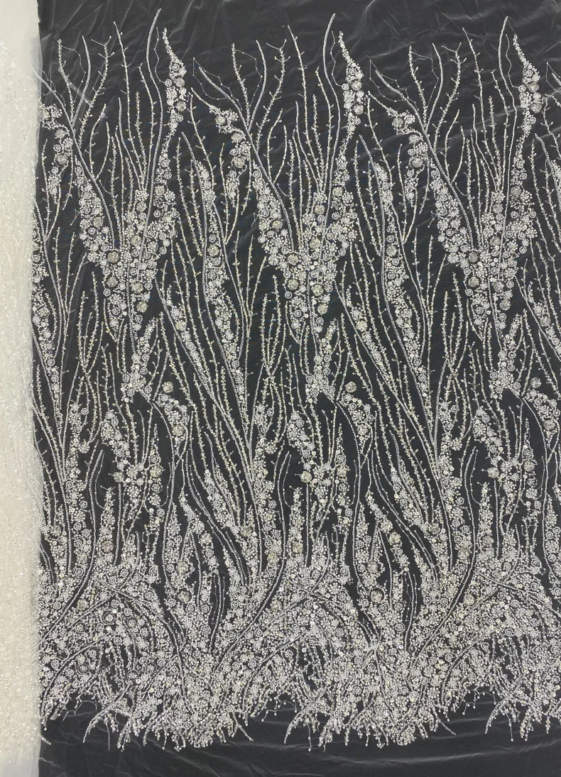 Sequined Dress White Gowns Beading Lace Fabric for Sewing Beads+Pearls+Sequins Luxury Designer Fabric 130CM Height 2023 1 Yard
Sequined Dress White Gowns Beading Lace Fabric for Sewing Beads+Pearls+Sequins Luxury Designer Fabric 130CM Height 2023 1 Yard