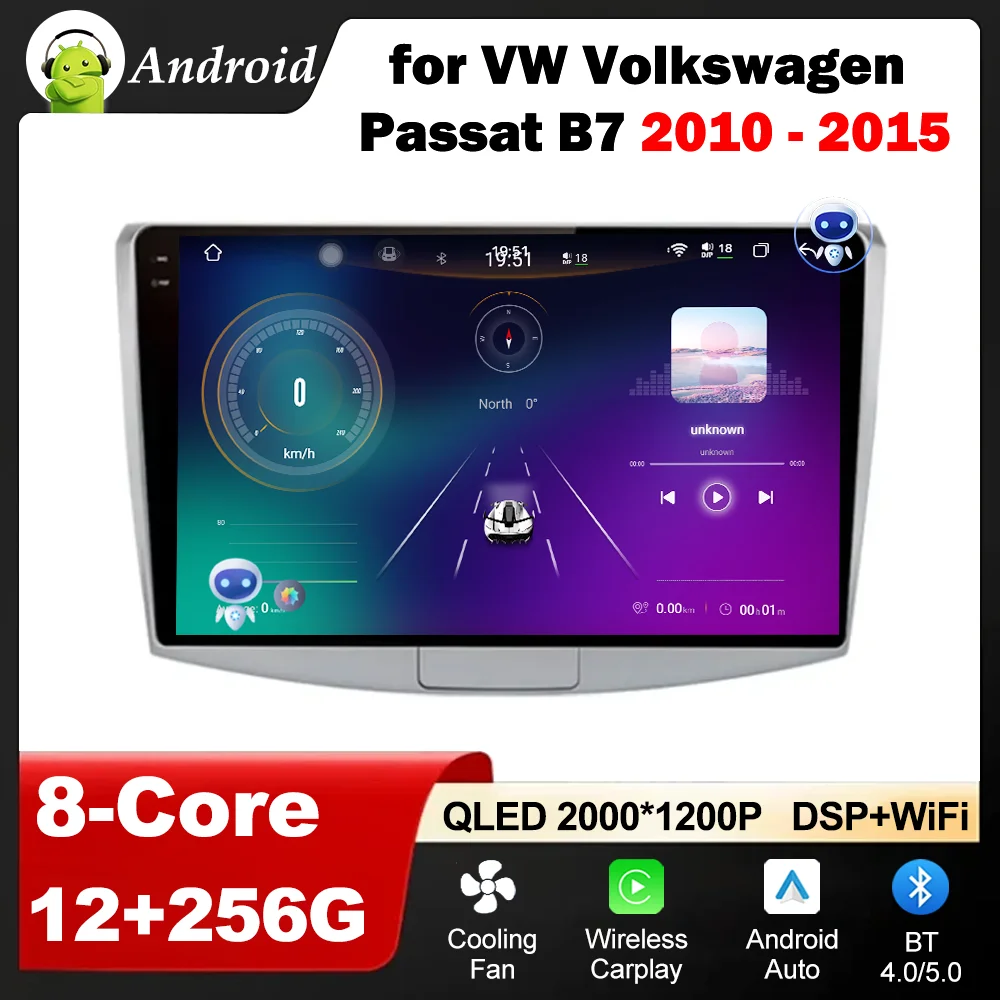 Android OS GPS Navi 10 inch for VW Volkswagen Passat B7 2010 - 2015 Carplay WiFi DSP Stereo QLED IPS Screen BT Auto Accesssories
Android OS GPS Navi 10 inch for VW Volkswagen Passat B7 2010 - 2015 Carplay WiFi DSP Stereo QLED IPS Screen BT Auto Accesssories