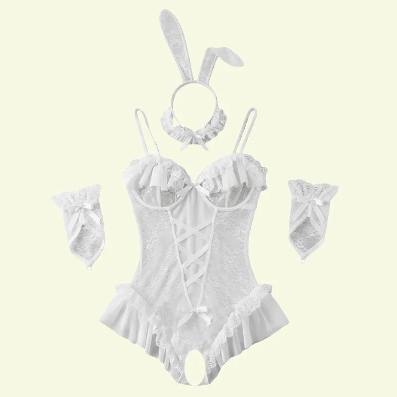 Японский костюм Лолиты для женщин: сексуальное кружевное боди с эффектом прозрачности, милый костюм кролика, униформа, косплей-костюм
Японский костюм Лолиты для женщин: сексуальное кружевное боди с эффектом прозрачности, милый костюм кролика, униформа, косплей-костюм