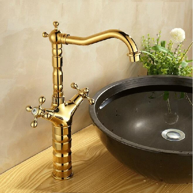Solid Brass Hot Water&Cold Water Lever Mixer Glossy Shiny Golden Bathroom Sink Faucet
Solid Brass Hot Water&Cold Water Lever Mixer Glossy Shiny Golden Bathroom Sink Faucet