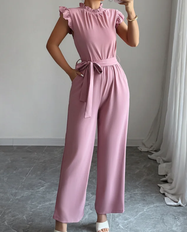 Women's Jumpsuit Simple and Stylish Floral Border Waist Cinching Jumpsuit Fashionable Casual Retro Elegant Jumpsuit
Women's Jumpsuit Simple and Stylish Floral Border Waist Cinching Jumpsuit Fashionable Casual Retro Elegant Jumpsuit