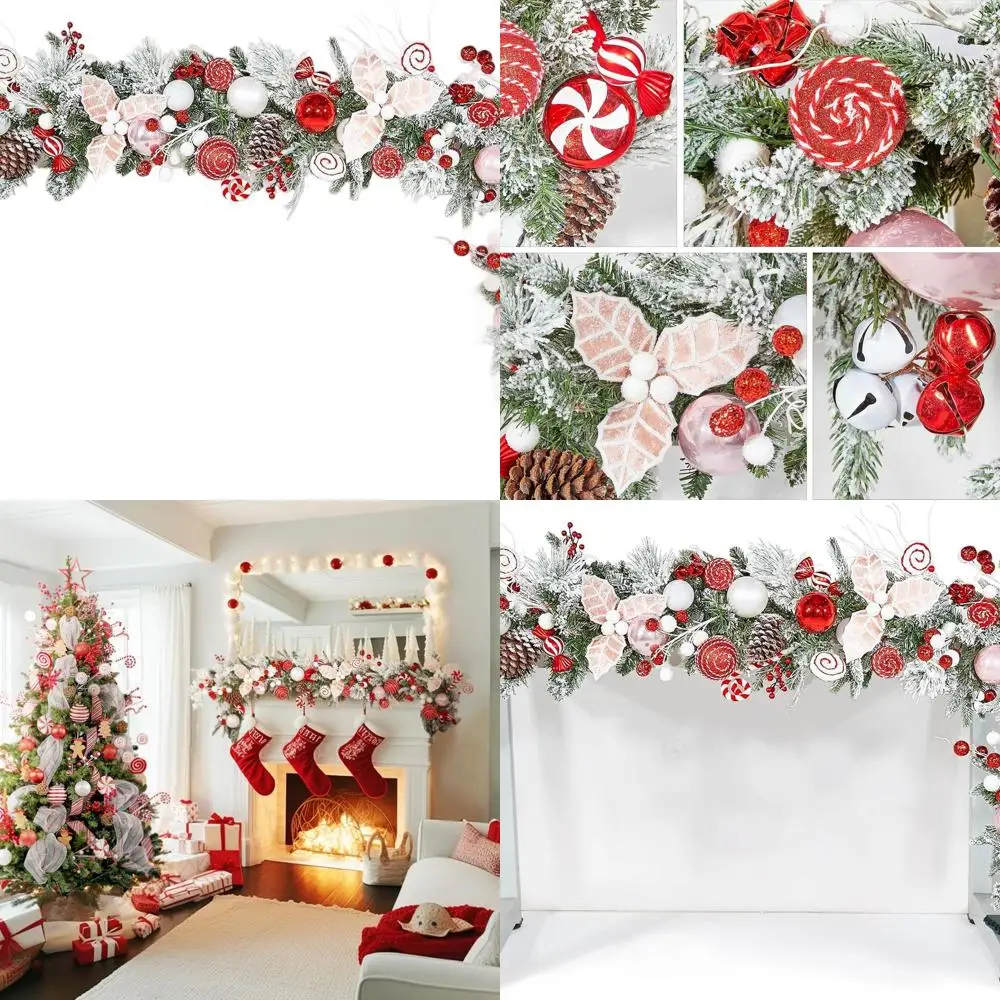 Рождественская гирлянда из 6 футов красного и белого светодиода на батарейках с 50 лампами для внутренних и наружных праздничных украшений
Рождественская гирлянда из 6 футов красного и белого светодиода на батарейках с 50 лампами для внутренних и наружных праздничных украшений