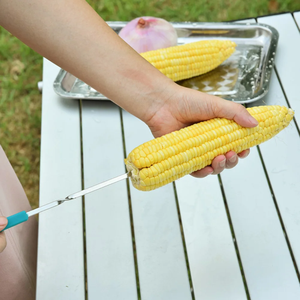 10 PCS Stainless Steel BBQ Barbecue Kabob Flat Silicone Handle Grilling Skewers Set Reusable BBQ Sticks 
10 PCS Stainless Steel BBQ Barbecue Kabob Flat Silicone Handle Grilling Skewers Set Reusable BBQ Sticks