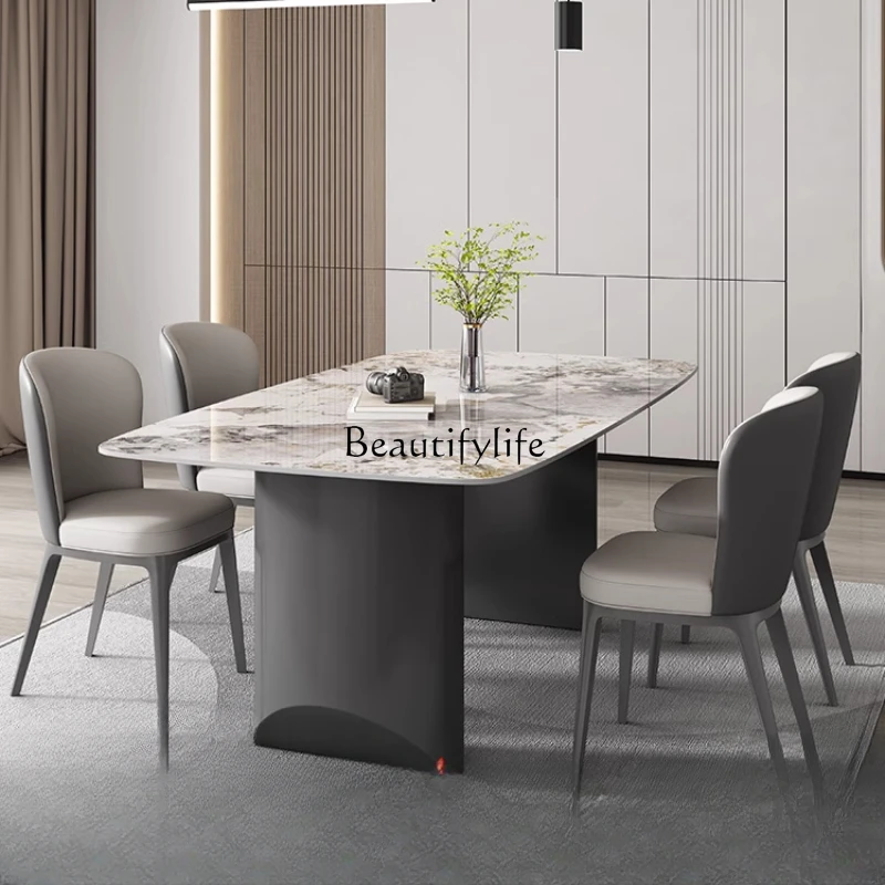 Italian Minimalist Stone Plate Dining Table Modern Simple and Light Luxury High-End Natural Microlite Luxury Stone Dining Table
Italian Minimalist Stone Plate Dining Table Modern Simple and Light Luxury High-End Natural Microlite Luxury Stone Dining Table