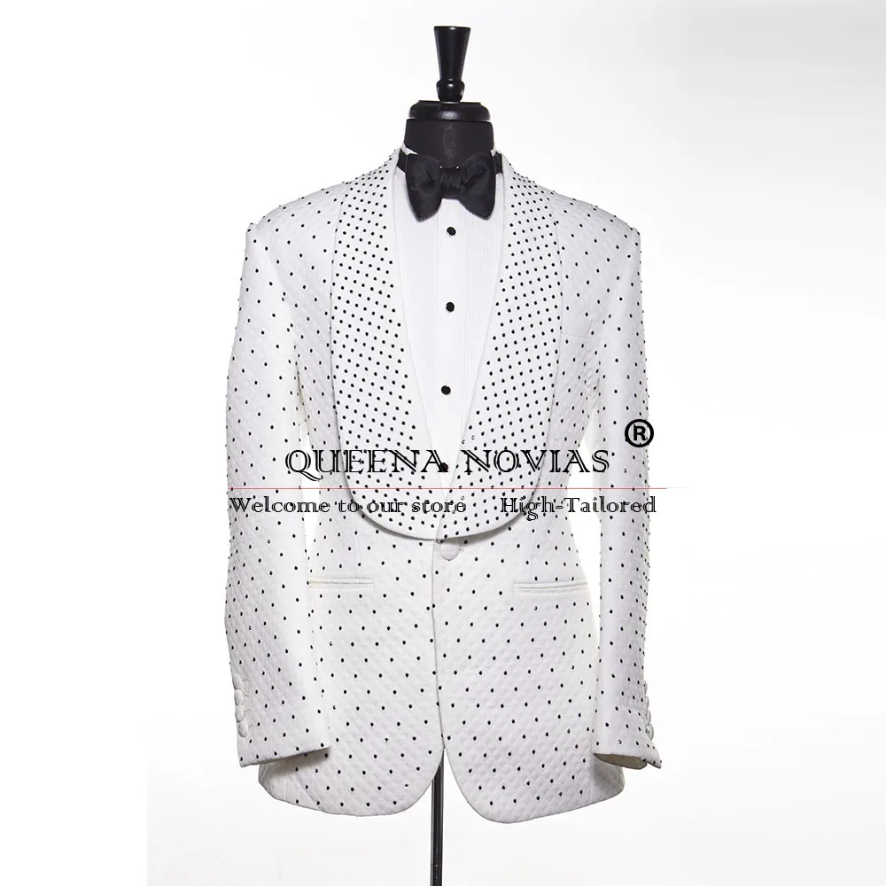 Exquisite Beaded Stones Suits Men Single Breasted Blazers Formal Occasion Party Dresses Customized Formal Occasion Groom Tuxedos
Exquisite Beaded Stones Suits Men Single Breasted Blazers Formal Occasion Party Dresses Customized Formal Occasion Groom Tuxedos
