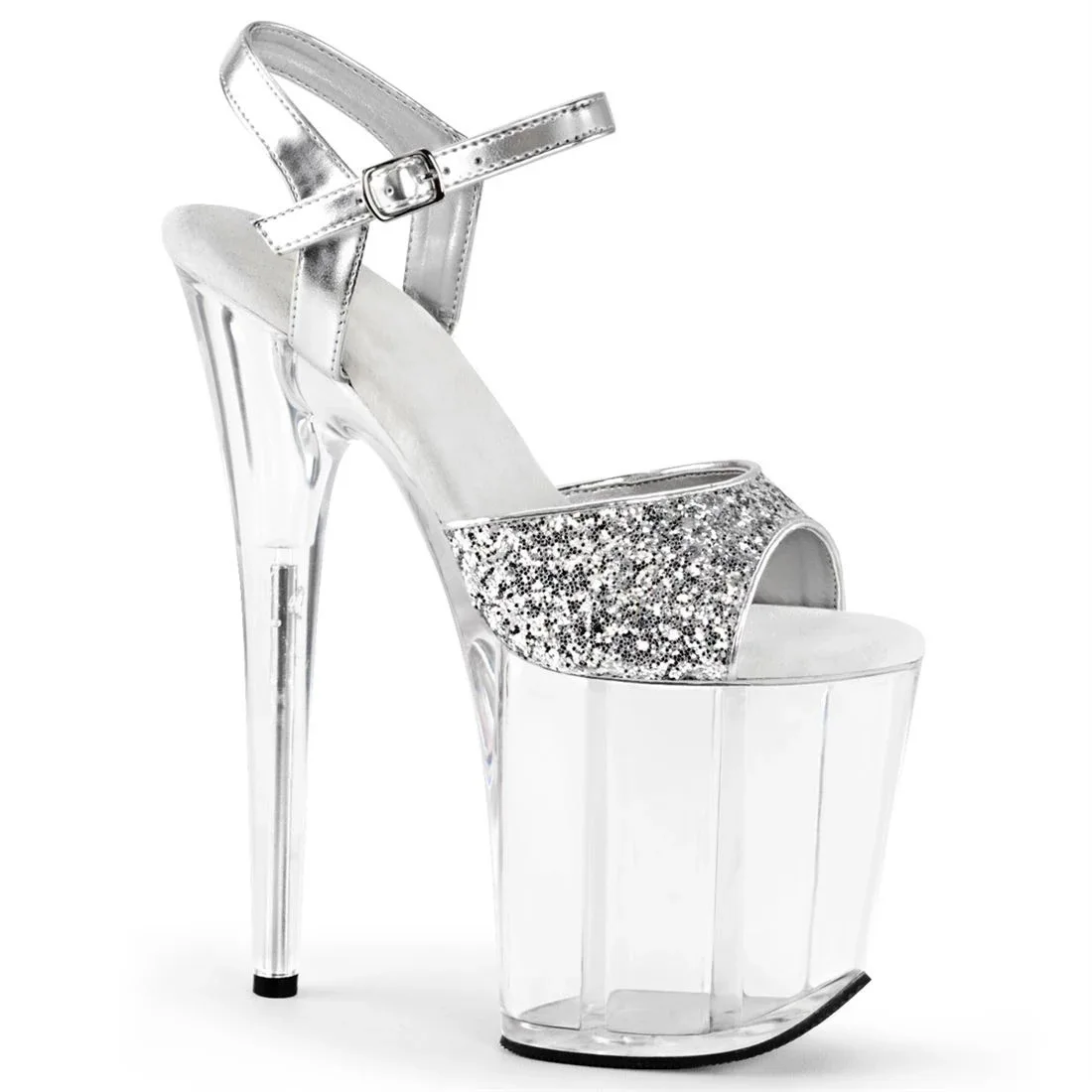 Summer 20cm Ultra High Heel Sandals Silver Sequin Wedding Shoes Nightclub Pole Dance Footwear
Summer 20cm Ultra High Heel Sandals Silver Sequin Wedding Shoes Nightclub Pole Dance Footwear
