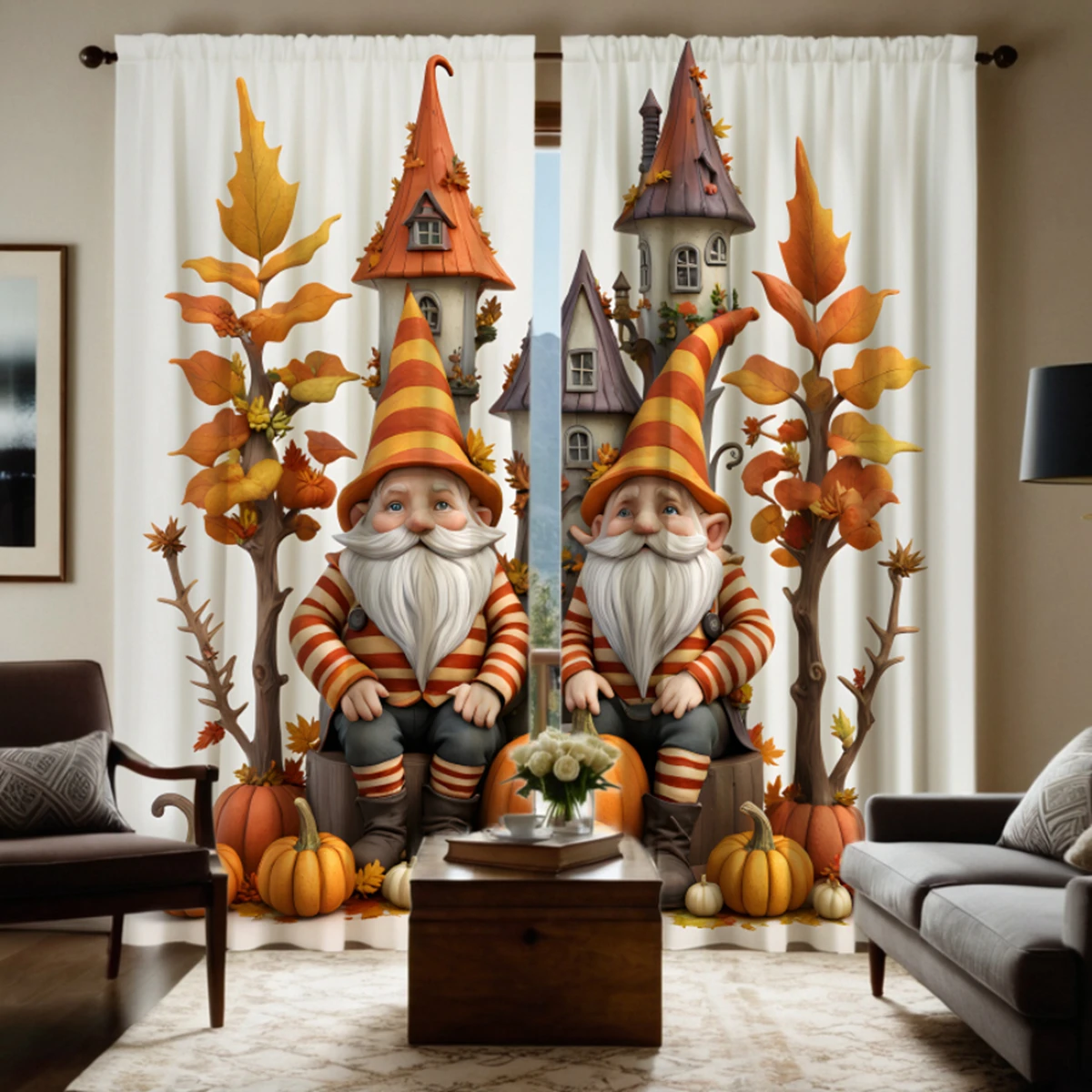 2pcs HD Thanksgiving American castle pumpkin Maple Leaf old man decorative curtain Yellow tie digital printed curtain home de
2pcs HD Thanksgiving American castle pumpkin Maple Leaf old man decorative curtain Yellow tie digital printed curtain home de