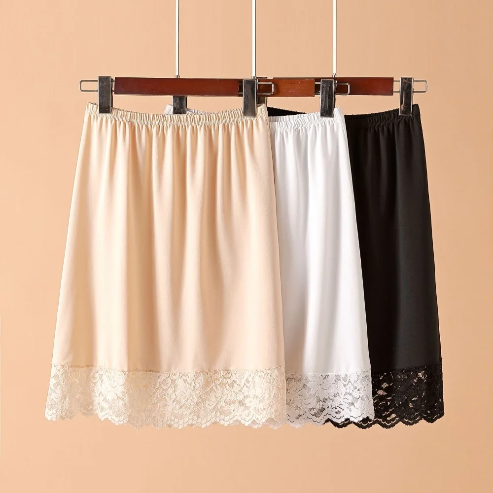 Thin Ice Silk Modal Female Half Length Skirt Anti-glare Lace Innerwear Short Skirt Pure Color High Waist Elastic
Thin Ice Silk Modal Female Half Length Skirt Anti-glare Lace Innerwear Short Skirt Pure Color High Waist Elastic