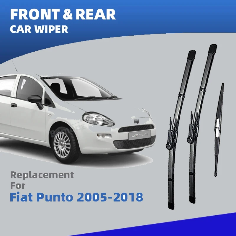 LHD Front Rear Windshield Wiper Blades For Fiat Punto 199 2005-2018 Abarth Grande Punto Brushes Accessories 2007 2008 2009 2010
LHD Front Rear Windshield Wiper Blades For Fiat Punto 199 2005-2018 Abarth Grande Punto Brushes Accessories 2007 2008 2009 2010