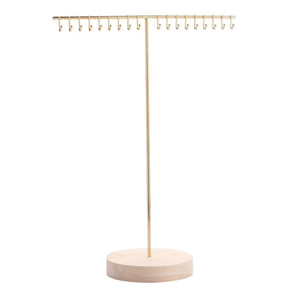 T-shaped Necklace Storage Rack Space Saving Multipurpose Jewelry Organizers Stand with Wood Base Bracelet Holder
T-shaped Necklace Storage Rack Space Saving Multipurpose Jewelry Organizers Stand with Wood Base Bracelet Holder