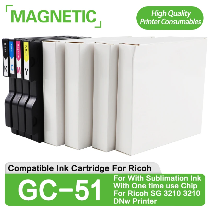 GC51 GC-51 Compatible Premium Color Ink Cartridge With Sublimation ink With One time Use Chip For Ricoh SG 3210 3210DNw Printer
GC51 GC-51 Compatible Premium Color Ink Cartridge With Sublimation ink With One time Use Chip For Ricoh SG 3210 3210DNw Printer