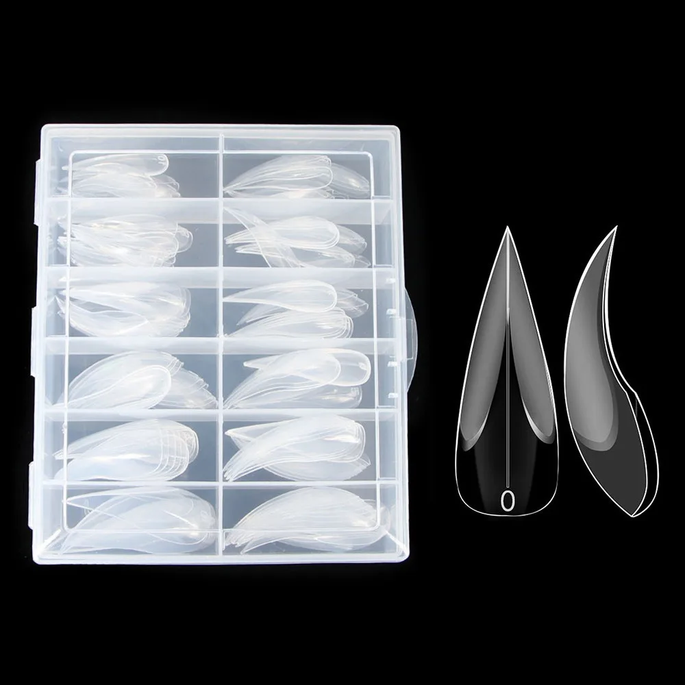 120pcs Curved Stiletto Nail Dual Forms 3D Eagle Claw Transparent Hawk Carving Nails Full Cover Molds Fake Nails
120pcs Curved Stiletto Nail Dual Forms 3D Eagle Claw Transparent Hawk Carving Nails Full Cover Molds Fake Nails