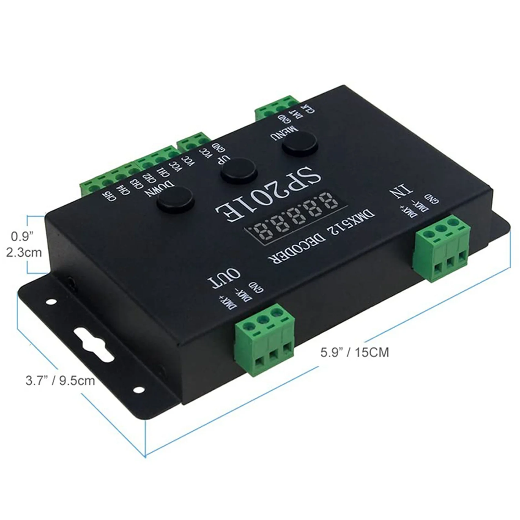 2X SP201E DMX512 WS2812B WS2811 DMX To SPI Controller Decoder,Support Multiple Ics
2X SP201E DMX512 WS2812B WS2811 DMX To SPI Controller Decoder,Support Multiple Ics