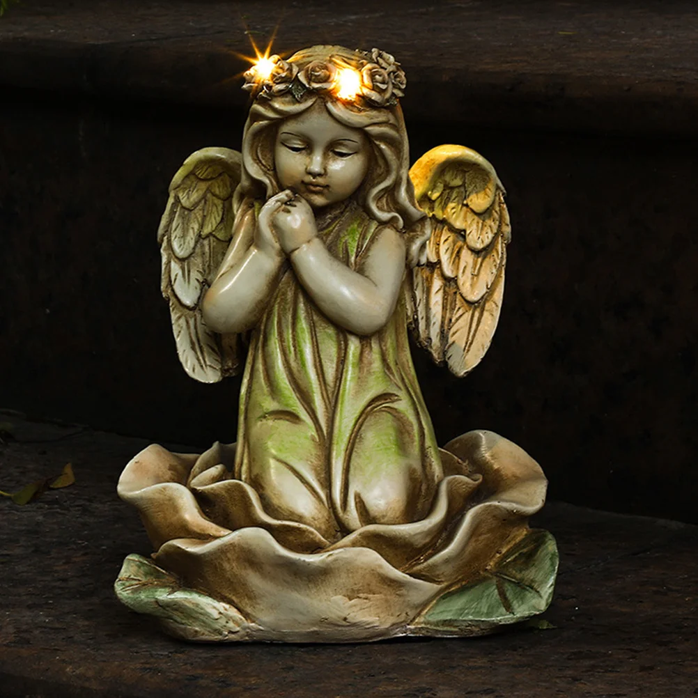 1Pcs Resin Ornament LED Flower Fairy Decorative Yard Adornment Creative Handmade Resin Lighting Accent 
1Pcs Resin Ornament LED Flower Fairy Decorative Yard Adornment Creative Handmade Resin Lighting Accent