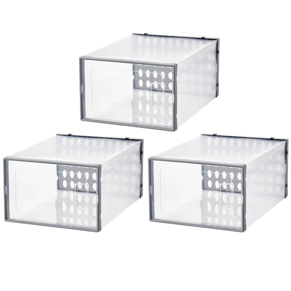 3 Pcs Transparent Shoes Box Storage Container PP Material Lightweight Stackable Shoe Case For Home Dorm Bedroom
3 Pcs Transparent Shoes Box Storage Container PP Material Lightweight Stackable Shoe Case For Home Dorm Bedroom