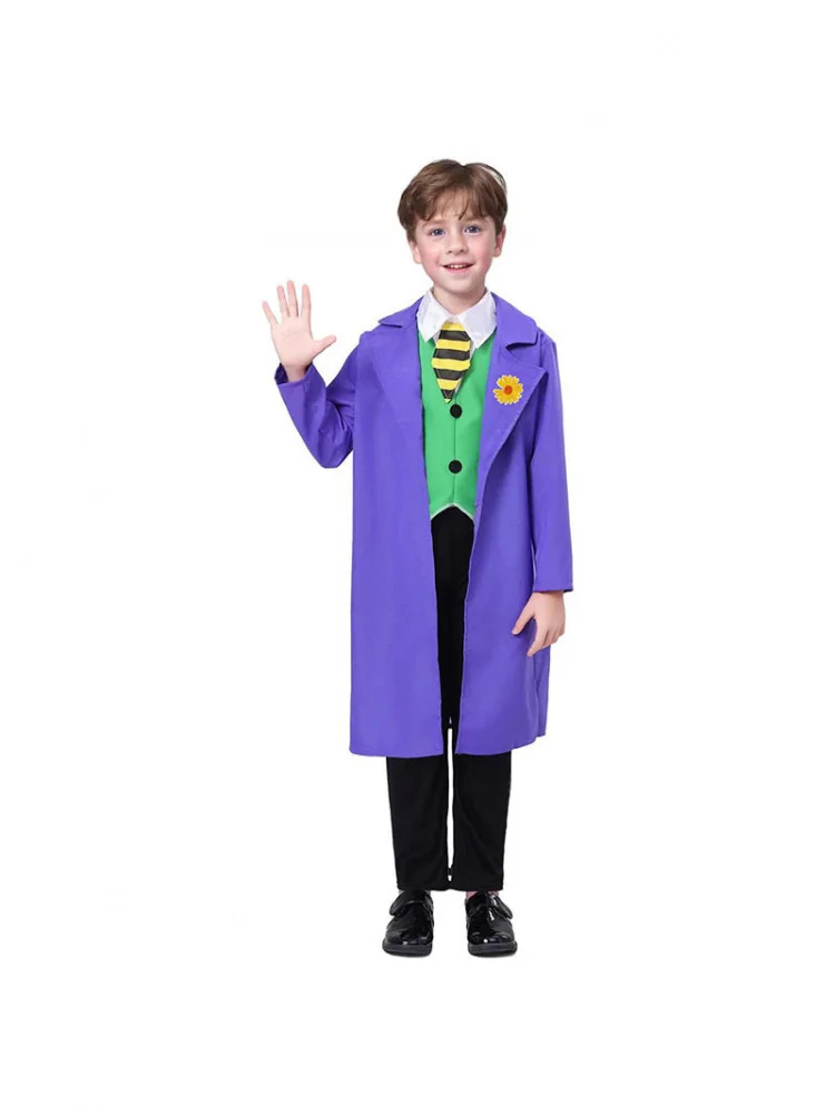 Children's Halloween Heath Ledger Joker Cosplay Role-playing Stage Party Costume Polyester High Percentage Non-branded
Children's Halloween Heath Ledger Joker Cosplay Role-playing Stage Party Costume Polyester High Percentage Non-branded